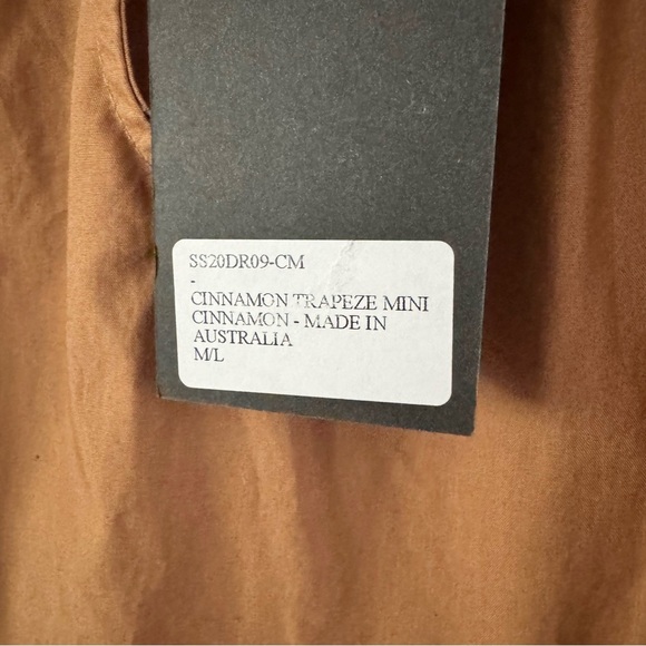 Ephemera NWT Chocolate Cinnamon Trapeze Mini Dress Cotton M/L - Picture 4 of 10